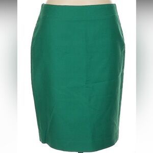 J. Crew emerald green pencil skirt! Dry clean only! Quiet luxury, quality! NWOT!